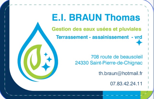 Entreprise de terrassement BRAUN Thomas - Terrassement-assainissement-vrd Saint-Pierre-de-Chignac